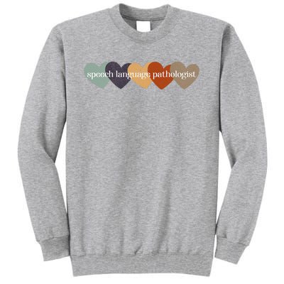 Speech Language Pathologist Teacher Hearts Back to School Tall Sweatshirt