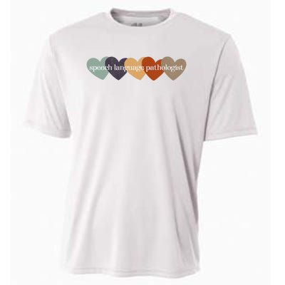 Speech Language Pathologist Teacher Hearts Back to School Cooling Performance Crew T-Shirt