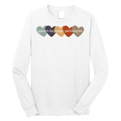 Speech Language Pathologist Teacher Hearts Back to School Long Sleeve Shirt