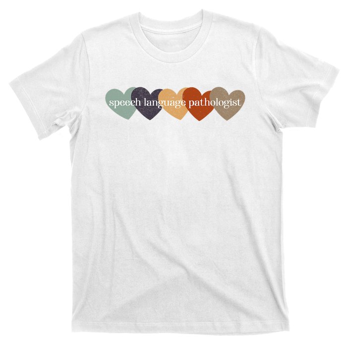 Speech Language Pathologist Teacher Hearts Back to School T-Shirt