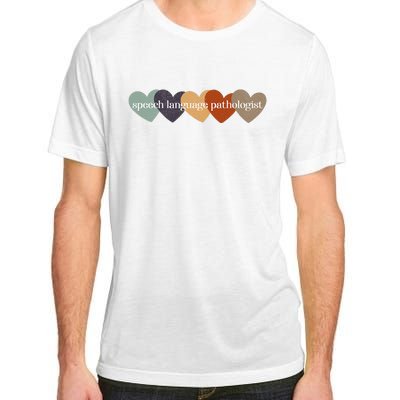 Speech Language Pathologist Teacher Hearts Back to School Adult ChromaSoft Performance T-Shirt