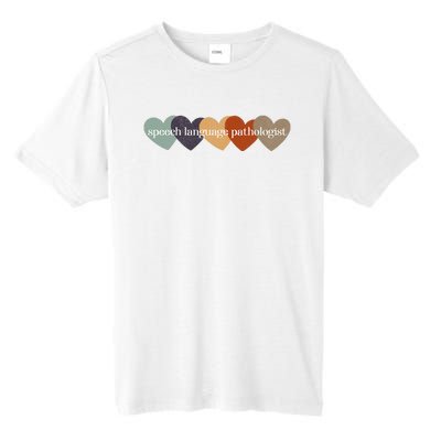 Speech Language Pathologist Teacher Hearts Back to School Tall Fusion ChromaSoft Performance T-Shirt