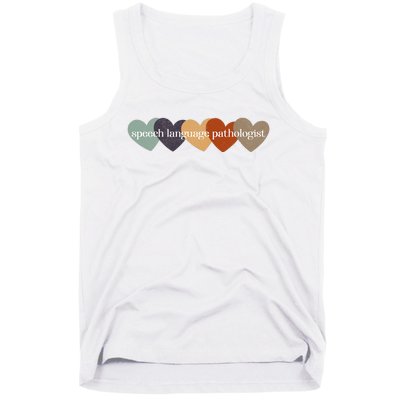 Speech Language Pathologist Teacher Hearts Back to School Tank Top