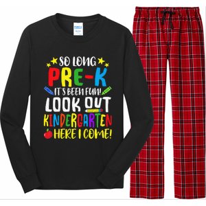 So Long PreK Look Out Kindergarten Here I Come Summer Long Sleeve Pajama Set