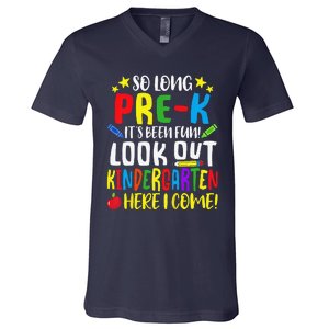 So Long PreK Look Out Kindergarten Here I Come Summer V-Neck T-Shirt