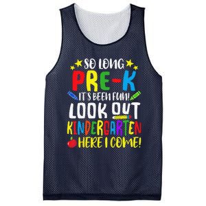 So Long PreK Look Out Kindergarten Here I Come Summer Mesh Reversible Basketball Jersey Tank