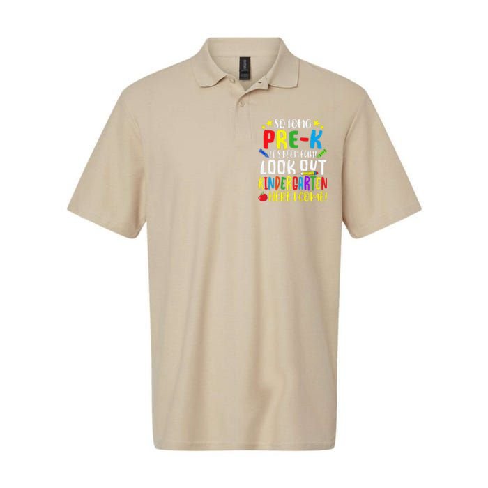 So Long PreK Look Out Kindergarten Here I Come Summer Softstyle Adult Sport Polo