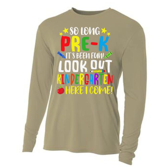 So Long PreK Look Out Kindergarten Here I Come Summer Cooling Performance Long Sleeve Crew