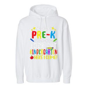 So Long PreK Look Out Kindergarten Here I Come Summer Garment-Dyed Fleece Hoodie