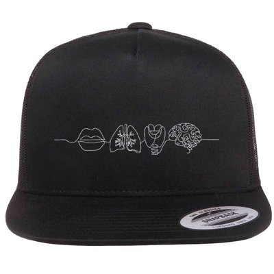 Speech Language Pathologist Speech Therapy Slp Flat Bill Trucker Hat
