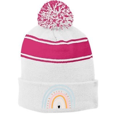 Speech Language Pathologist Speech Therapy SLP Gift Boho Stripe Pom Pom Beanie