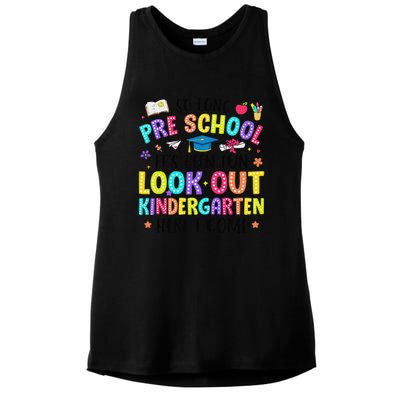 So Long Prek Graduation Kindergarten Here I Come Ladies PosiCharge Tri-Blend Wicking Tank