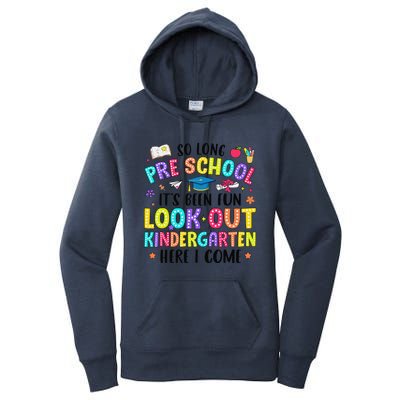 So Long Prek Graduation Kindergarten Here I Come Women's Pullover Hoodie