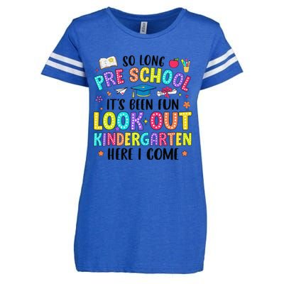 So Long Prek Graduation Kindergarten Here I Come Enza Ladies Jersey Football T-Shirt