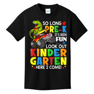 So Long Pre K Look Out Kindergarten Here I Come Dinosaur Kids T-Shirt