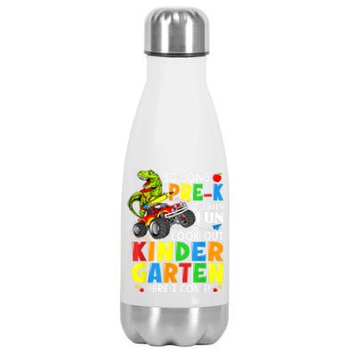 So Long Pre K Look Out Kindergarten Here I Come Dinosaur Stainless Steel Insulated Water Bottle