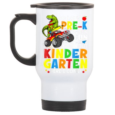 So Long Pre K Look Out Kindergarten Here I Come Dinosaur Stainless Steel Travel Mug