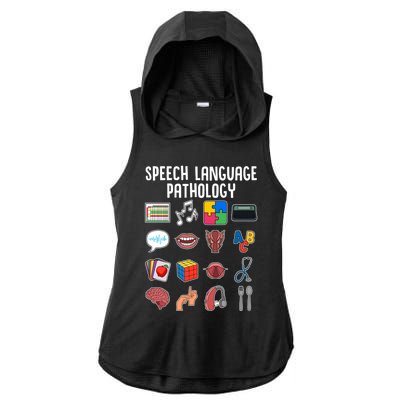 Speech Language Pathology Slp Cool Speech Pathologist Gift Ladies PosiCharge Tri-Blend Wicking Draft Hoodie Tank