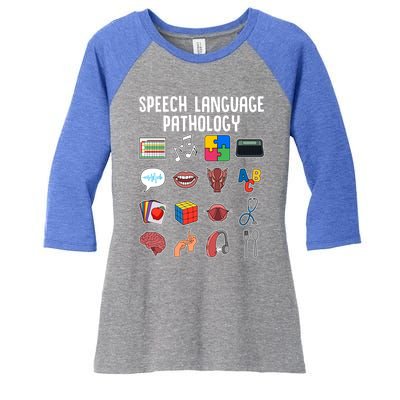 Speech Language Pathology Slp Cool Speech Pathologist Gift Women's Tri-Blend 3/4-Sleeve Raglan Shirt