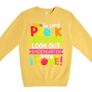 So Long Pre K Kindergarten Here Graduate Last Day Of School Premium Crewneck Sweatshirt