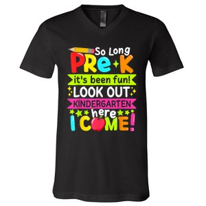 So Long Pre K Kindergarten Here Graduate Last Day Of School V-Neck T-Shirt