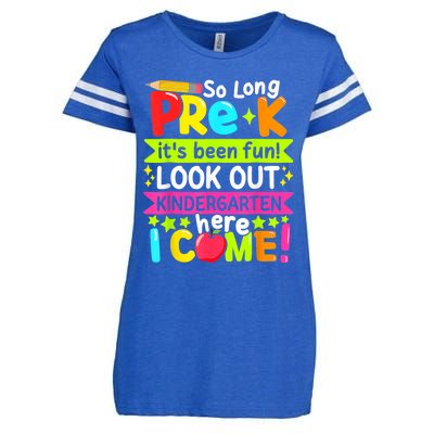 So Long Pre K Kindergarten Here Graduate Last Day Of School Enza Ladies Jersey Football T-Shirt