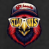 St. Louis Proud Name Personalized Cute Bird Animal 7 Panel Mesh Trucker Snapback Hat