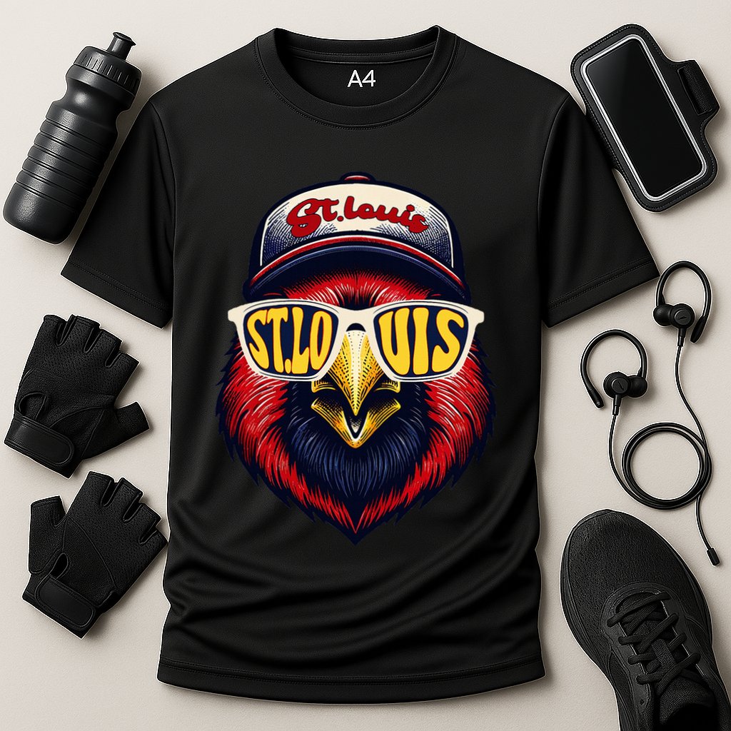 St. Louis Proud Name Personalized Cute Bird Animal Cooling Performance Crew T-Shirt