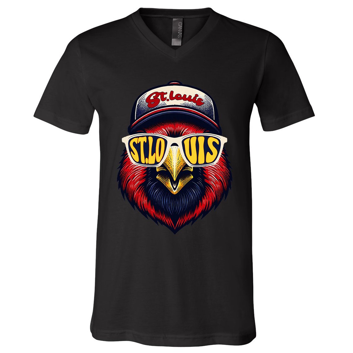 St. Louis Proud Name Personalized Cute Bird Animal V-Neck T-Shirt