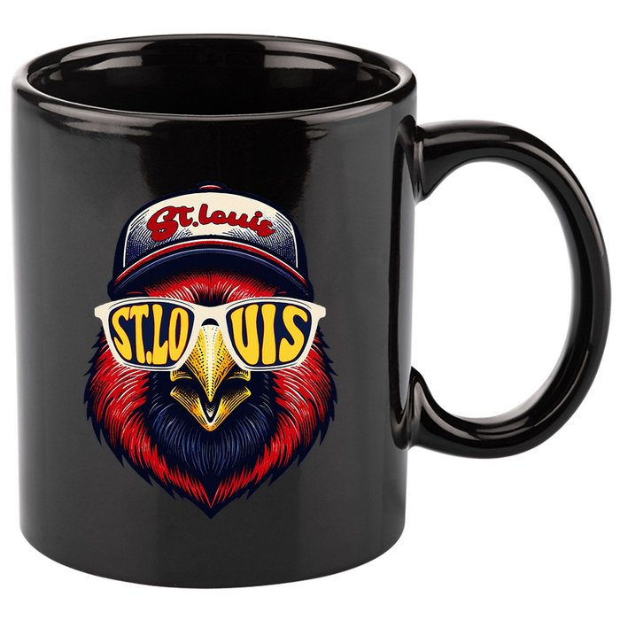 St. Louis Proud Name Personalized Cute Bird Animal 11oz C Handle Ceramic Mug