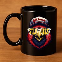 St. Louis Proud Name Personalized Cute Bird Animal 11oz C Handle Ceramic Mug