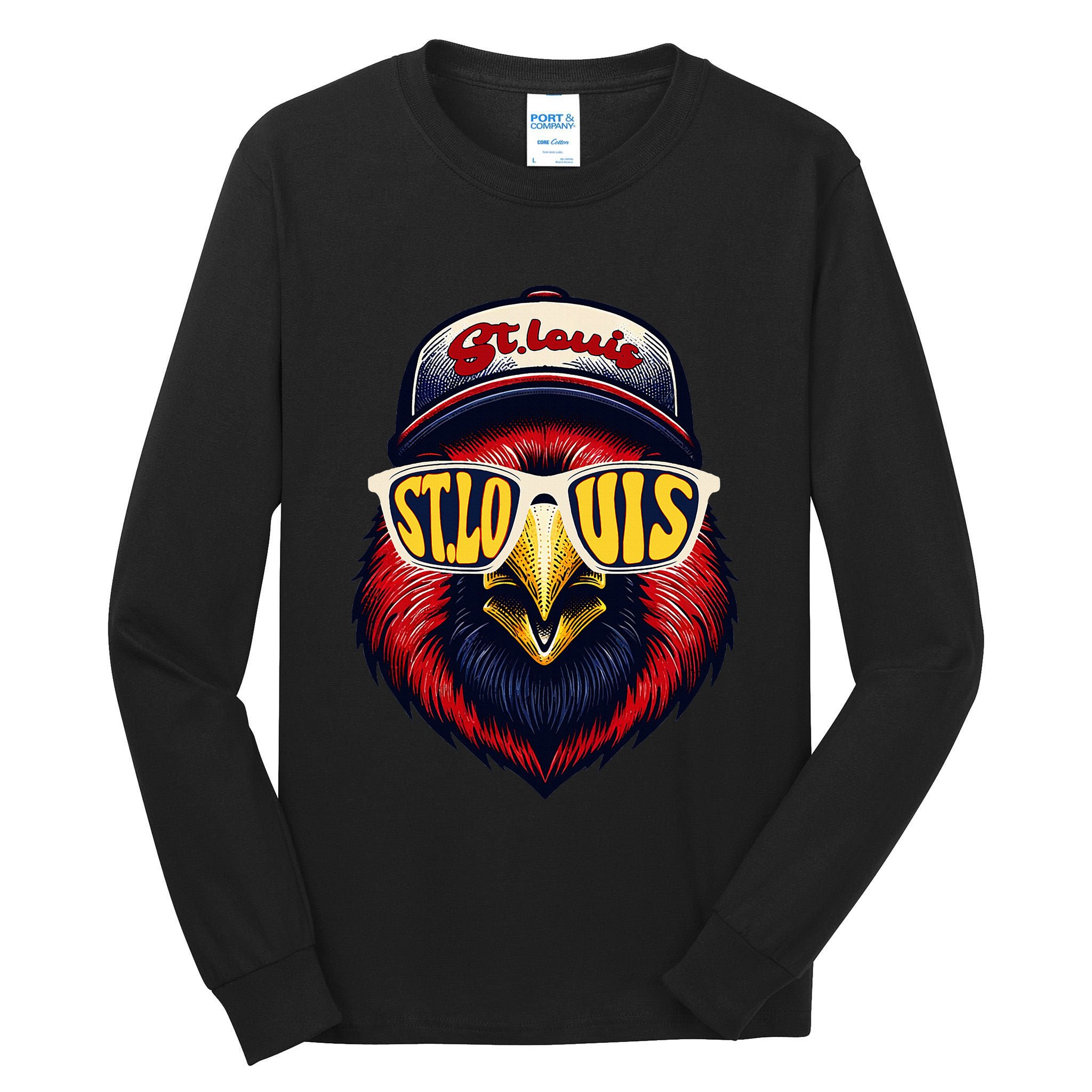 St. Louis Proud Name Personalized Cute Bird Animal Tall Long Sleeve T-Shirt