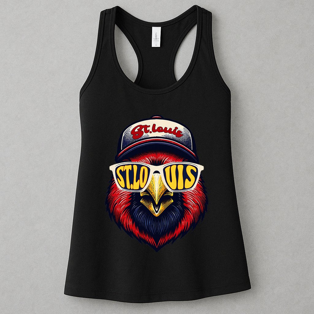 St. Louis Proud Name Personalized Cute Bird Animal Womens Tank Top
