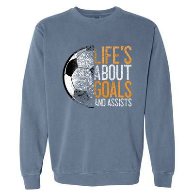 Soccer Lovers Player Football Goal  Garment-Dyed Sweatshirt