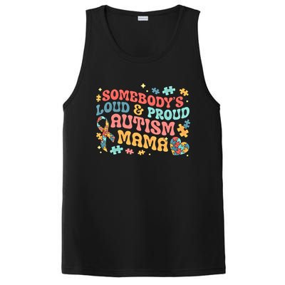 SomebodyS Loud Proud Autism Mama Gift PosiCharge Competitor Tank