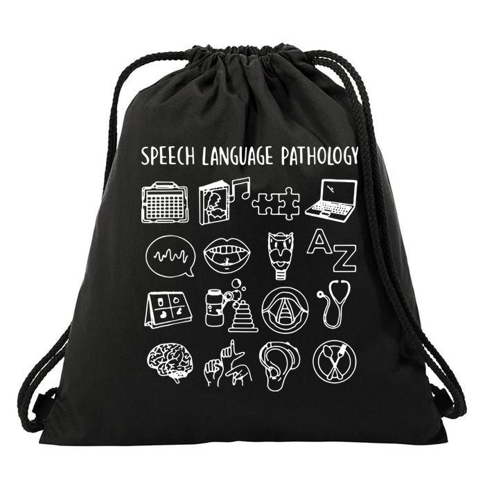 Speech Language Pathology Speech Therapy Awareness Drawstring Bag