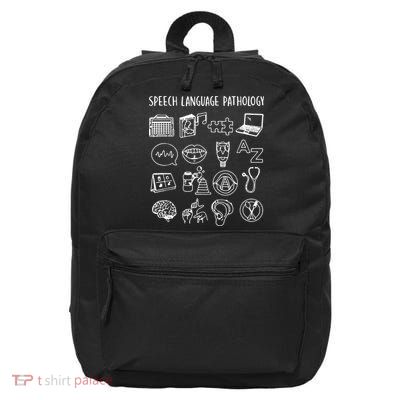 Speech Language Pathology Speech Therapy Awareness 16 in Basic Backpack