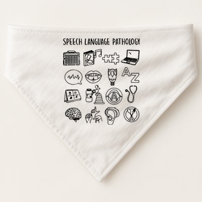 Speech Language Pathology Speech Therapy Awareness USA-Made Doggie Bandana