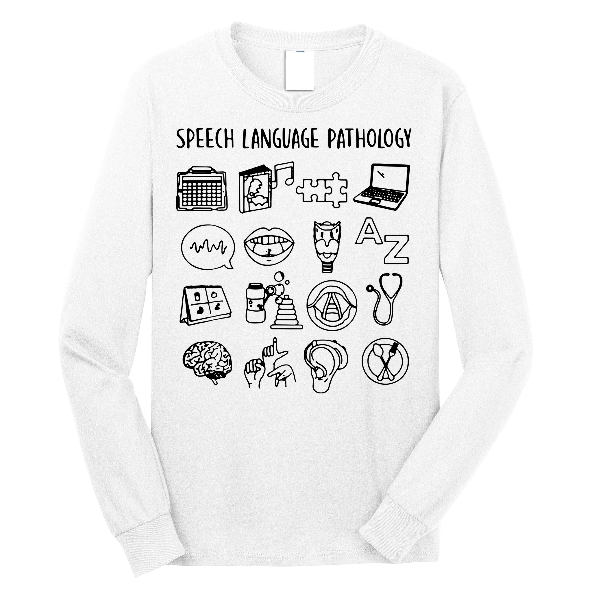 Speech Language Pathology Speech Therapy Awareness Long Sleeve Shirt