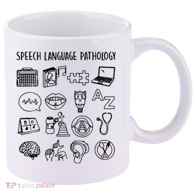 Speech Language Pathology Speech Therapy Awareness 11oz C Handle Ceramic Mug