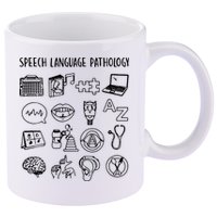 Speech Language Pathology Speech Therapy Awareness 11oz C Handle Ceramic Mug