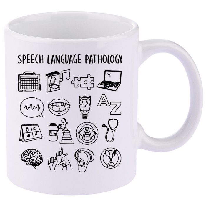 Speech Language Pathology Speech Therapy Awareness 11oz C Handle Ceramic Mug