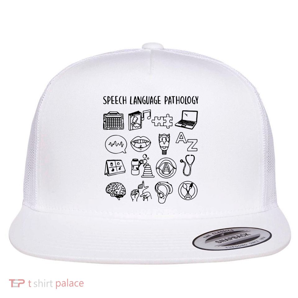 Speech Language Pathology Speech Therapy Awareness Flatbill Hat