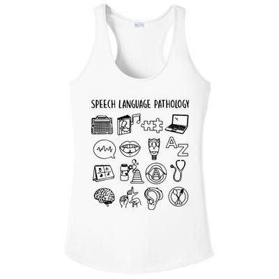 Speech Language Pathology Speech Therapy Awareness Ladies PosiCharge Competitor Racerback Tank