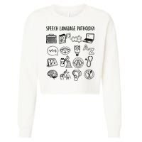 Speech Language Pathology Speech Therapy Awareness Cropped Pullover Crew