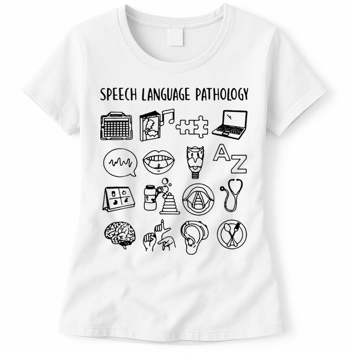 Speech Language Pathology Speech Therapy Awareness Womens T-Shirt