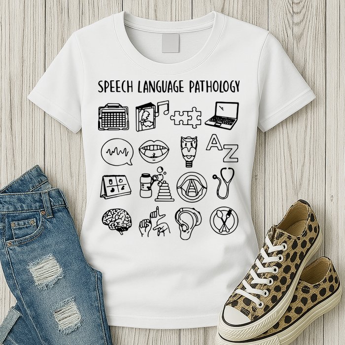 Speech Language Pathology Speech Therapy Awareness Womens T-Shirt