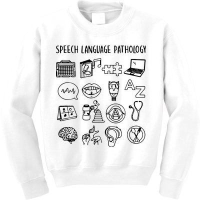 Speech Language Pathology Speech Therapy Awareness Kids Sweatshirt