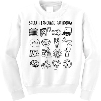 Speech Language Pathology Speech Therapy Awareness Kids Sweatshirt