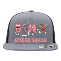 Speech Language Pathologist Slp Speech Squad Therapy Gift Flat Bill Trucker Hat